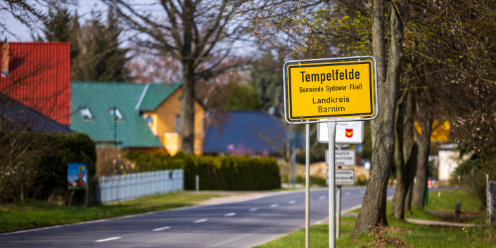 Dorfschild Tempelfelde, Brandenburg, Landkreis Barnim